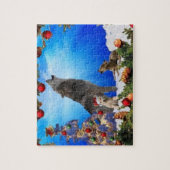 Puzzle de famille de loup de chant (Vertical)