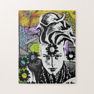 Puzzle de femme de bruit de Psicodelic