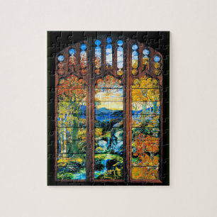Puzzle de fenêtre en verre tendu Tiffany