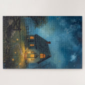 Puzzle de ferme fantaisiste nocturne (Horizontal)