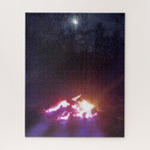 Puzzle de feu de camp nocturne (Vertical)