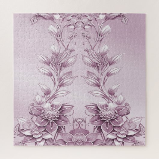 Puzzle de feuillage rose (Vertical)