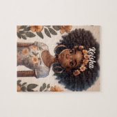 Puzzle de fille afro-américaine personnalisée (Horizontal)