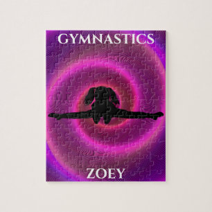 Puzzle de fille de gymnastique avec le nom de l'en