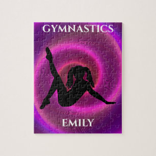 Puzzle de fille de gymnastique avec le nom de l'en