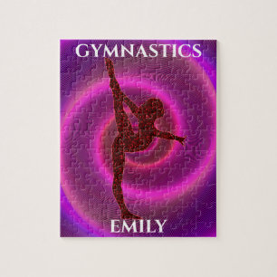 Puzzle de fille de gymnastique avec le nom de l'en