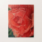 Puzzle de Fleur d'Art de Rose Rouge Clair (Vertical)