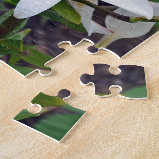 Puzzle de fleur de lys blanc (Côté)
