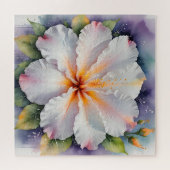 puzzle de fleur d'hibiscus blanc (Horizontal)