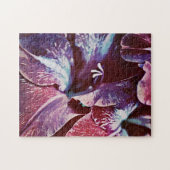 Puzzle de fleur violet magenta peint en gladiolus (Horizontal)
