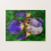 Puzzle de fleurs artistiques de l'Iris violet et j (Horizontal)