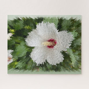 Puzzle de fleurs blanches