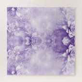 Puzzle de fleurs blanches violettes (Horizontal)