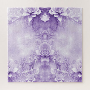 Puzzle de fleurs blanches violettes