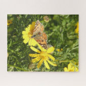 Puzzle de fleurs colorées papillon (Horizontal)