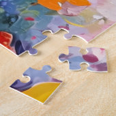 Puzzle de fleurs colorées pastel audacieuses (Côté)