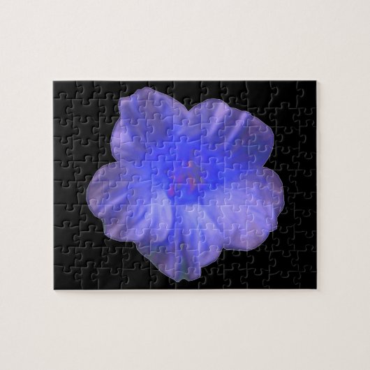 Puzzle de fleurs de Nasturtium bleu (Horizontal)