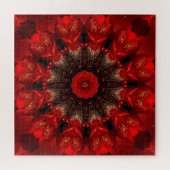 Puzzle de fleurs décoratives rouges (Horizontal)
