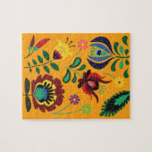 Puzzle de fleurs des années 70 vintage (Horizontal)