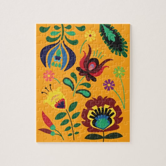 Puzzle de fleurs des années 70 vintage (Vertical)