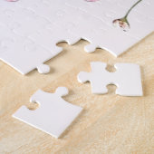 Puzzle de fleurs élégant rose blanc (Côté)