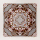 Puzzle de fleurs et de perles ornées roses (Horizontal)