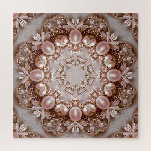 Puzzle de fleurs et de perles ornées roses (Vertical)