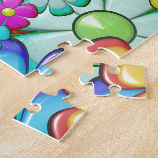 Puzzle de fleurs hippie (Côté)