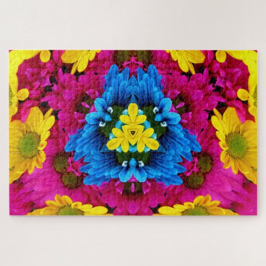 puzzle de fleurs kaléidoscope (Horizontal)
