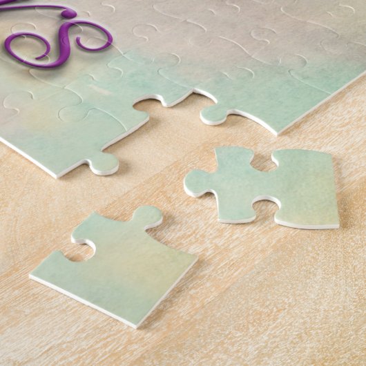 Puzzle de fleurs lilas (Côté)