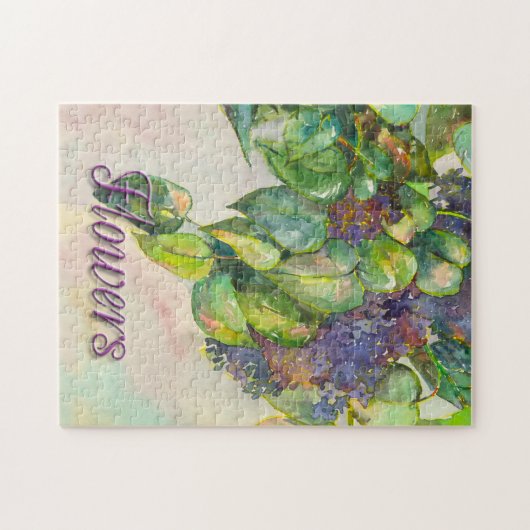 Puzzle de fleurs lilas (Horizontal)