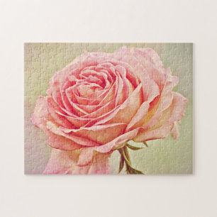 Puzzle de fleurs rose d'Hirloom