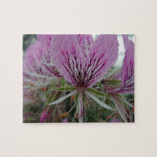 Puzzle de fleurs roses rouges