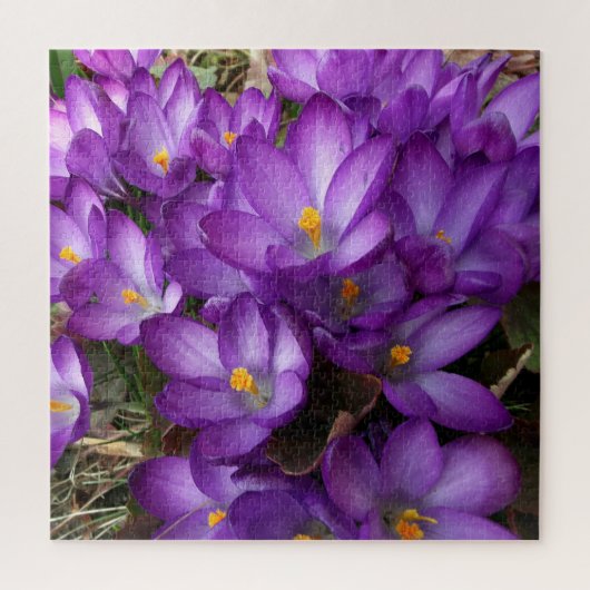 Puzzle de fleurs violettes (Vertical)