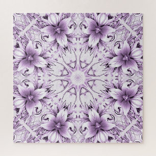 Puzzle de fleurs violettes élégantes