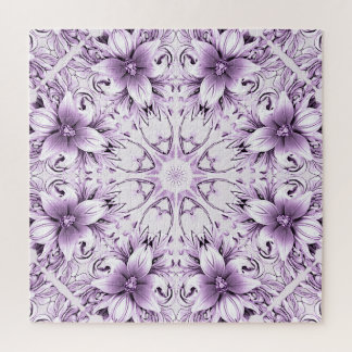 Puzzle de fleurs violettes élégantes