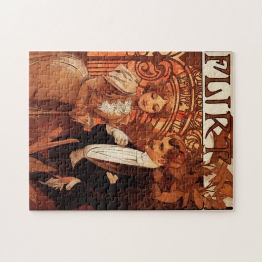 Puzzle de flirt d'Alphonse Mucha (Horizontal)