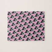Puzzle de football en douceur bébé rose (Horizontal)