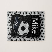 Puzzle de football noir (Horizontal)