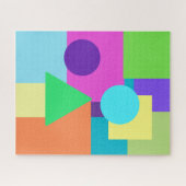 Puzzle de formes géométriques colorées (Horizontal)