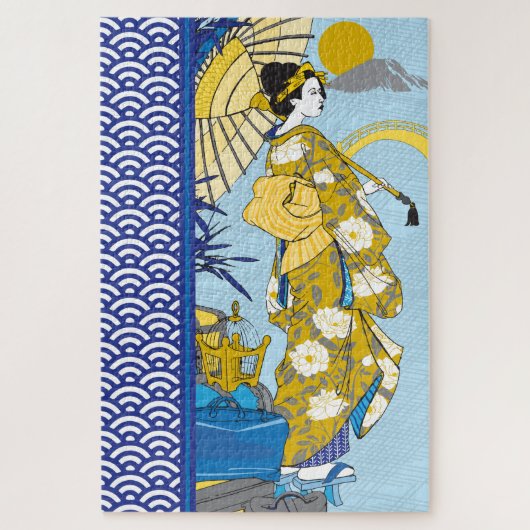 Puzzle de Geisha 20x30 pour les personnes aveugles (Vertical)