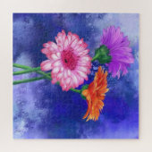 Puzzle de gerberas à trois couleurs - Beau (Horizontal)