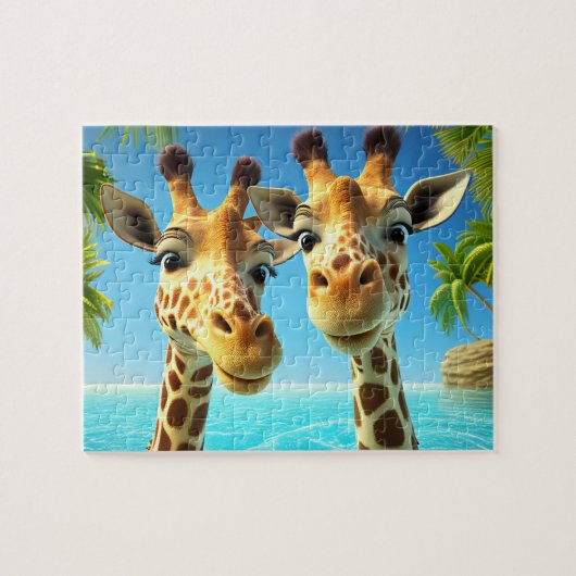 Puzzle de Giraffes pour enfants - Tropical (Horizontal)