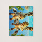 Puzzle de Giraffes pour enfants - Tropical (Vertical)