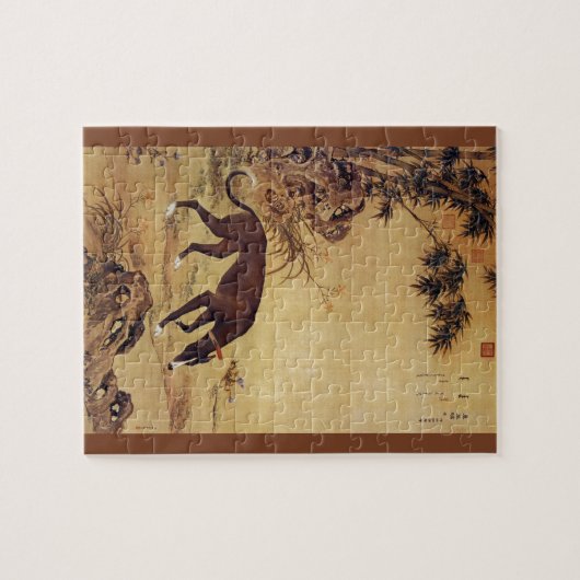 Puzzle ~ de Giuseppe Castiglione de ~ de lévrier de ~ de (Horizontal)