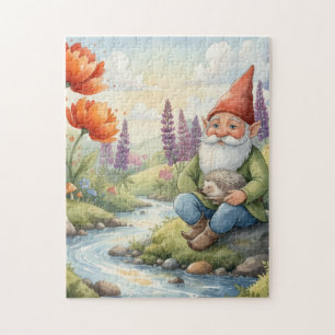 Puzzle de gnome fantaisiste hérisson