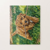 Puzzle de Golden Doodle joueur (Vertical)