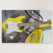 puzzle de guitare jaune (Horizontal)