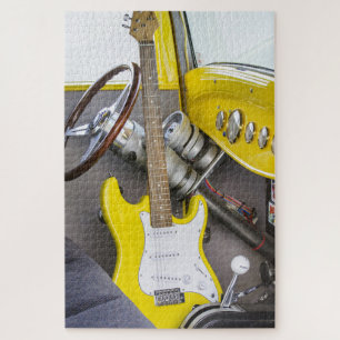 puzzle de guitare jaune