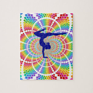 Puzzle de gymnastique coloré pour les filles.